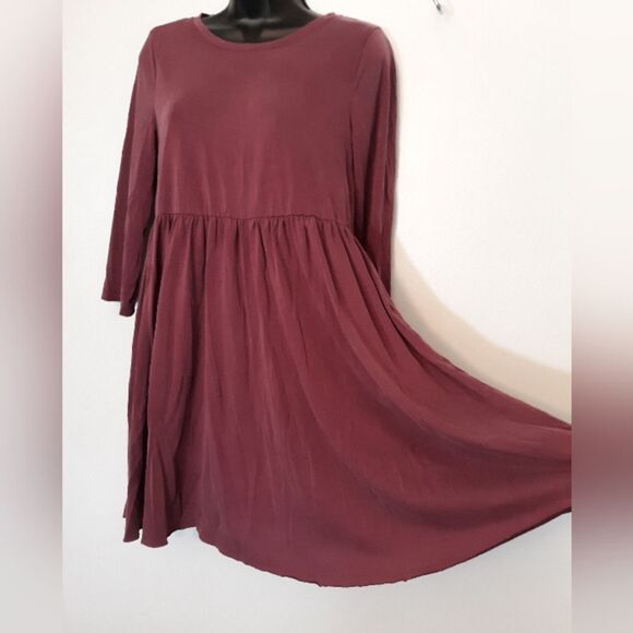 American Eagle burgundy babydoll dress - Picture 6 of 6